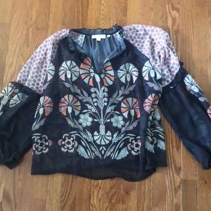 Anthropologie flower that girl blouse